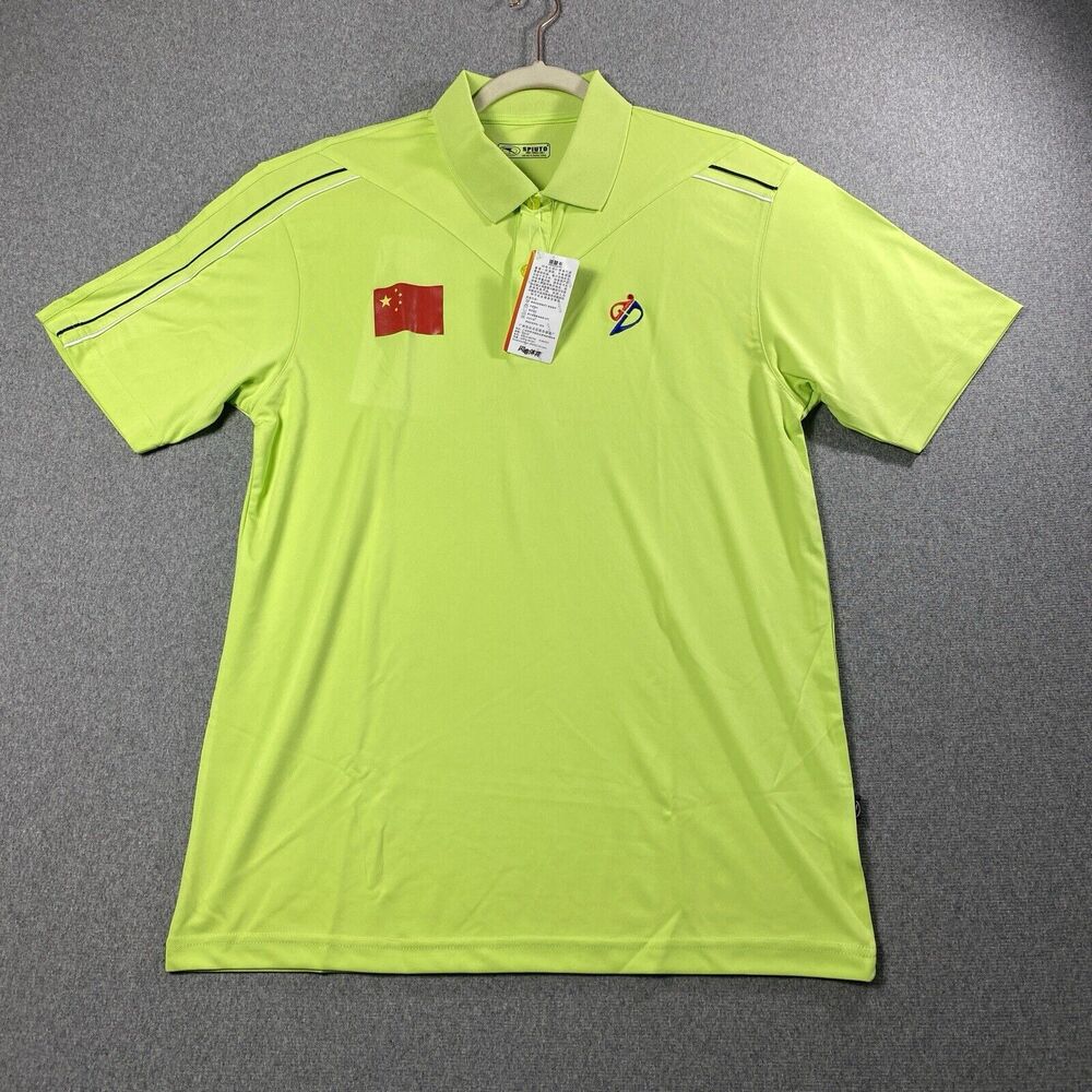 SPIUTO young Men Sport Polo 2xl US M Lime Green  NWT
